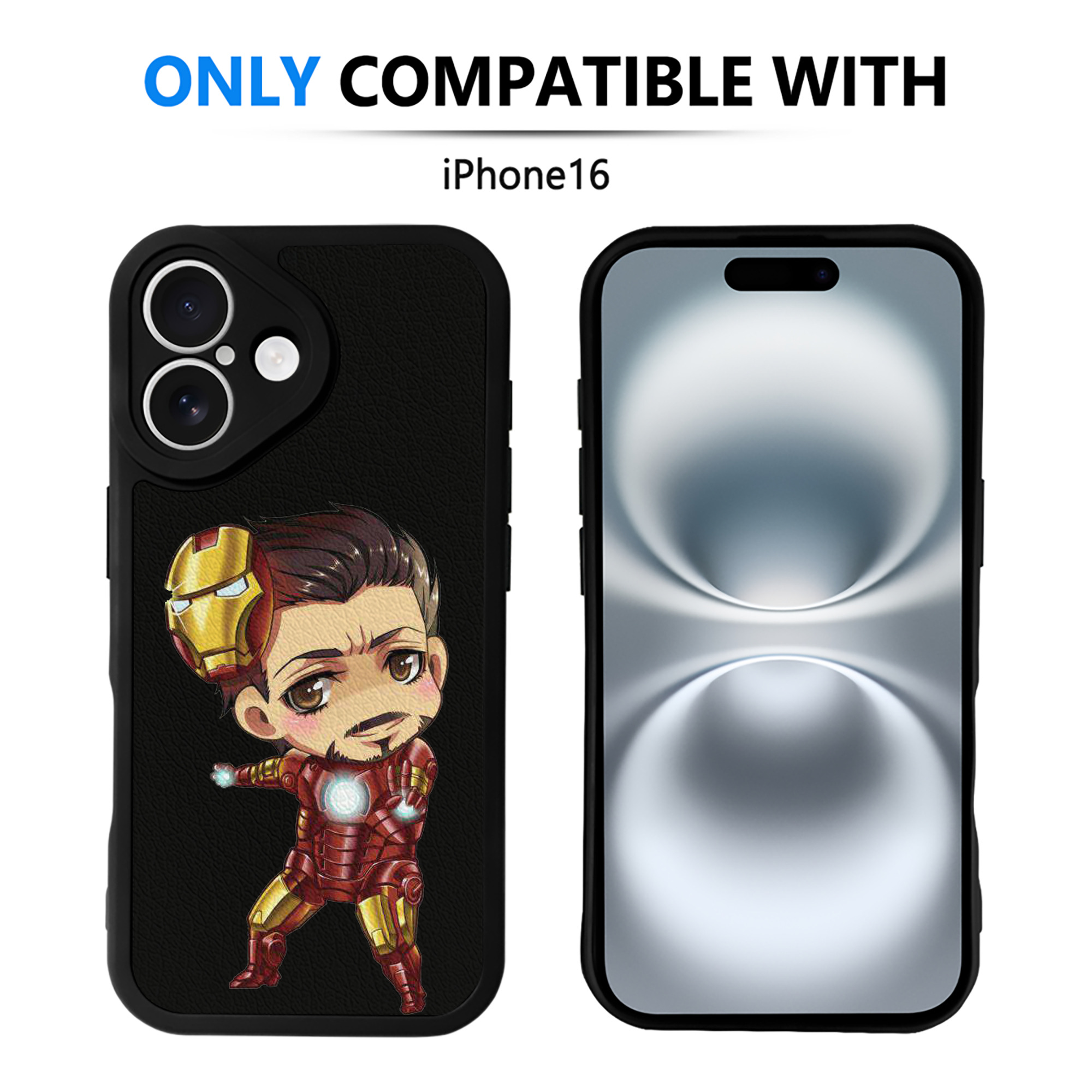 （画像用） アベンジャーズ The Avengers 【iPhone 16シリーズ対応】シリコンスマホケース（レザー調） 材質：シリコン
